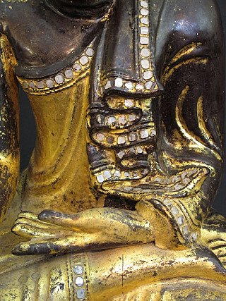 Original 19th century Buddha statue from Burma (Myanmar)