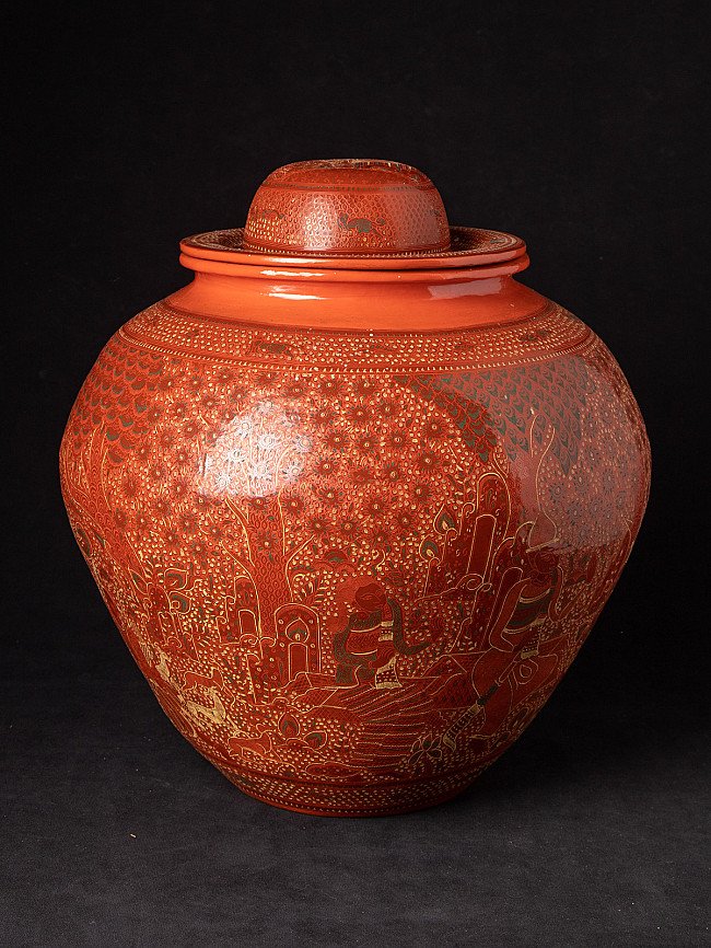 Newly made Burmese lacquerware bowl