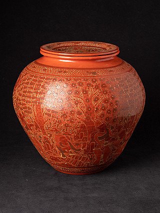 Newly made Burmese lacquerware bowl