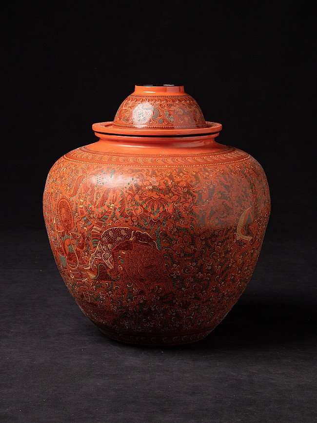 Newly made Burmese lacquerware bowl