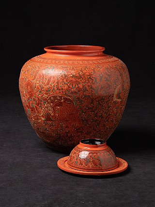 Newly made Burmese lacquerware bowl