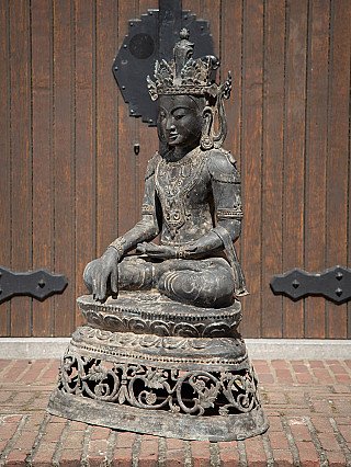 Grosse Buddha Figur aus bronze