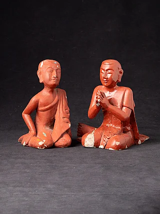 Altes paar Mönch Figuren