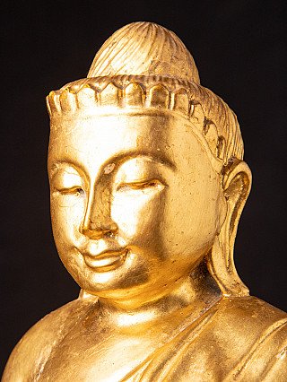 Antikes sats von 8 Mönche mit Buddha Figur