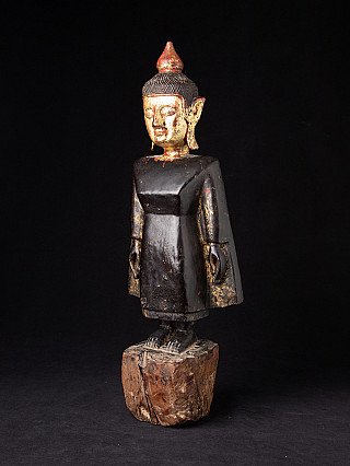 Antike holzerne Tai Lue Buddha Figur