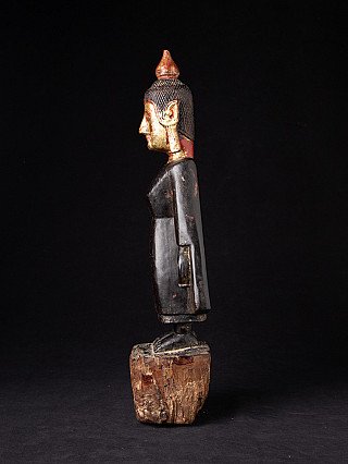 Antike holzerne Tai Lue Buddha Figur