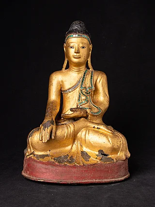 Antike bronze Birmanische Buddhafigur