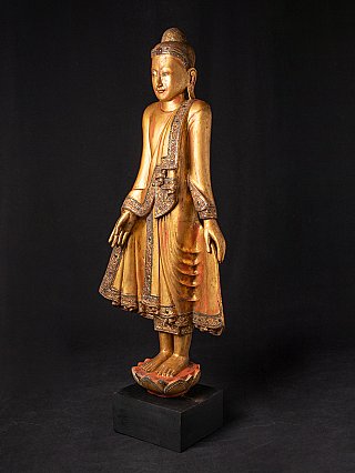 Grosse antike Birmanische Mandalay Buddha Figur