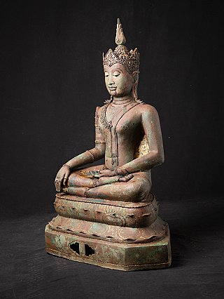 Antique bronze Thai Lanna Buddha statue