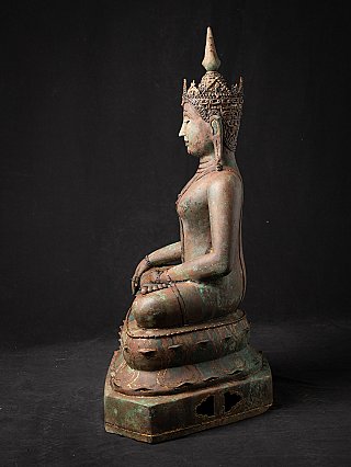 Antique bronze Thai Lanna Buddha statue