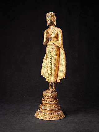 Antique bronze Thai Monk - Rattanakosin period