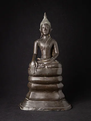 Bijzondere antieke bronzen Laos Boeddha