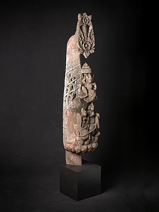 Antique wooden temple panel