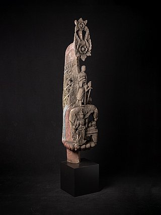 Besondere antike holzerne Tempel Paneel