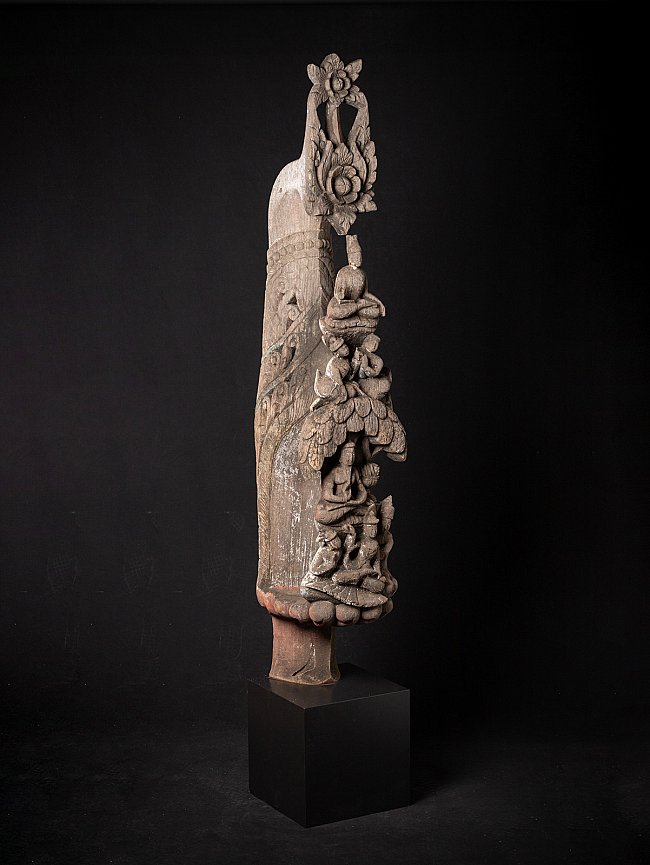 Besondere antike holzerne Tempel Paneel