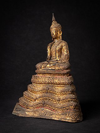 Antique bronze Thai Rattanakosin Buddha