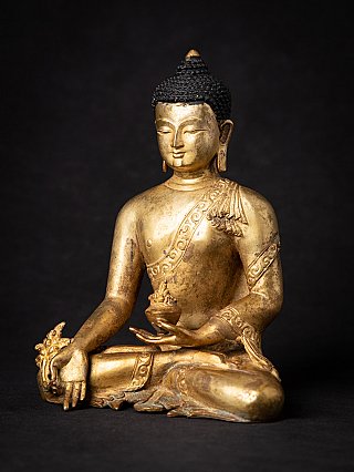 Alte bronze Nepalesische Medizin Buddha