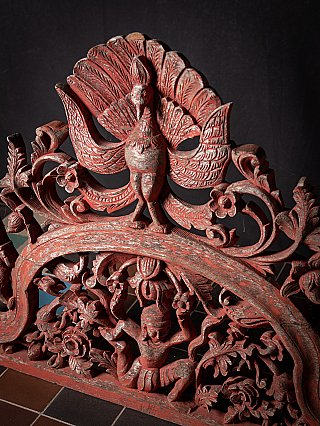 Antique wooden temple panel