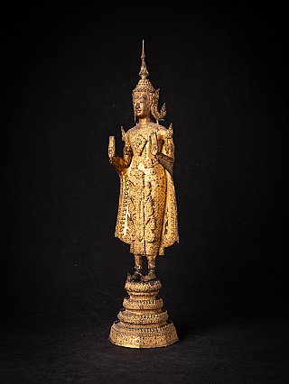Antique bronze Thai Rattanakosin Buddha