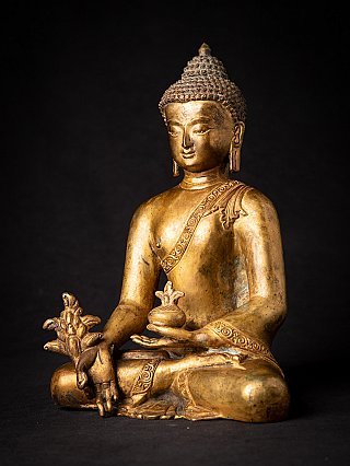 Alte bronze Nepalesische Medizin Buddhafigur