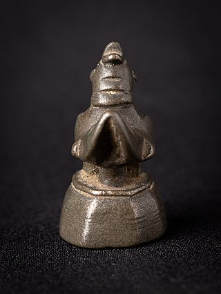 Antique bronze opium weight from Myanmar, 18th century, rear view showing the tail section