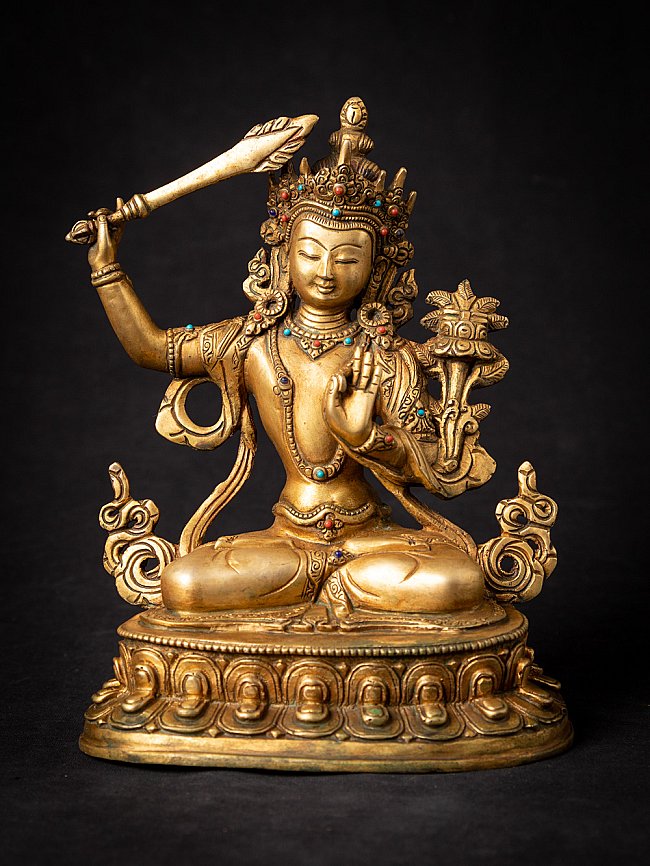 Old bronze Nepali Manjushree statue