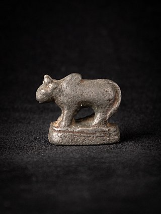 Bronze opium weight from Burma (Myanmar), animal figure on oval base in side view