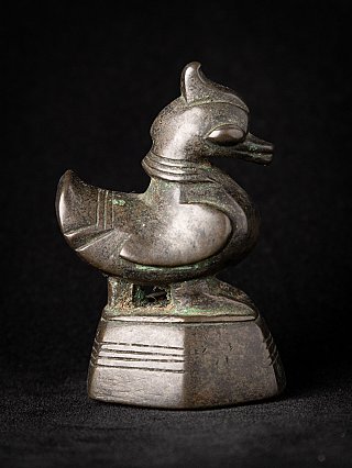 Antique bronze opium weight from Burma (Myanmar), 19th century, right side profile