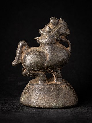 Bronze opium weight from Burma (Myanmar) G-191, animal figure in side profile facing right