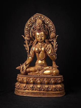 Alte bronzene Nepali Weiße Tara