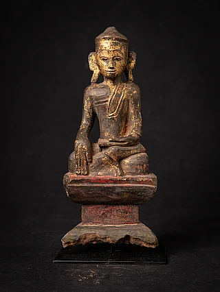 Antique wooden Burmese Buddha