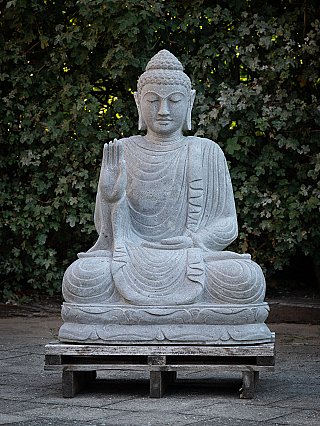 Large andesite stone Buddha statue