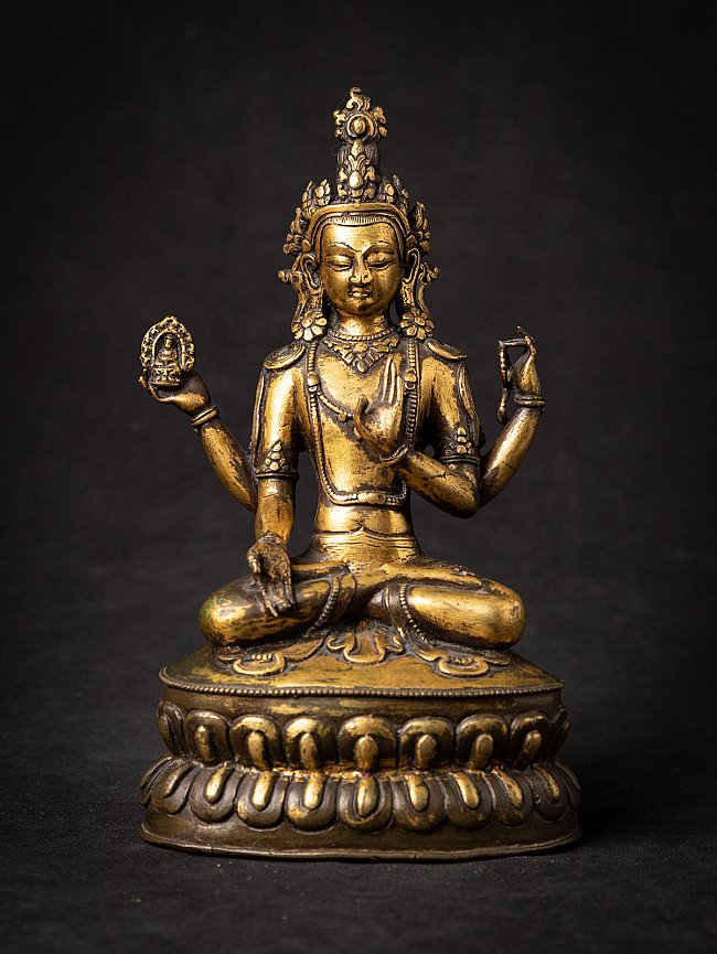 Antique bronze Tibetan Avalokiteshvara statue