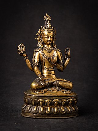 Antique bronze Tibetan Avalokiteshvara statue