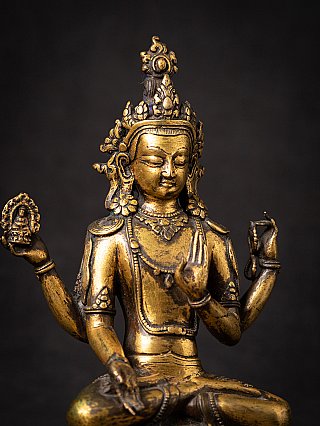 Antique bronze Tibetan Avalokiteshvara statue