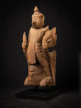 Special and large antique wooden Garuda statue
