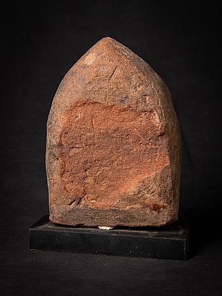 Rear view of the Myanmar votive tablet, showing the rough back surface