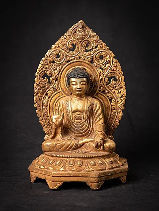 Old bronze Japanese Amida Buddha statue