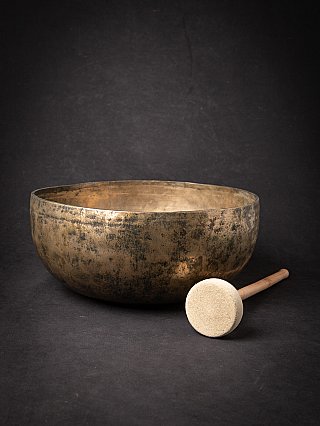 Grosse alte bronze Nepalesische Klangschale