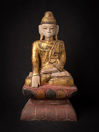 Antique wooden Burmese Shan Buddha