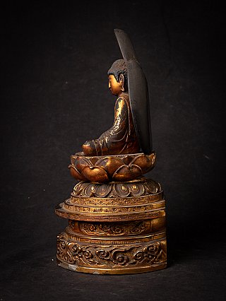 Antieke houten Japanse Amida Boeddha
