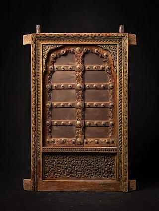 Antiker indischer Fensterrahmen aus Holz