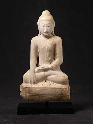 Antique Burmese marble Buddha statue