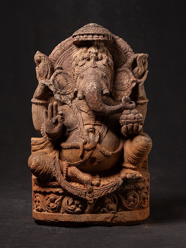 Old sandstone Ganesha statue