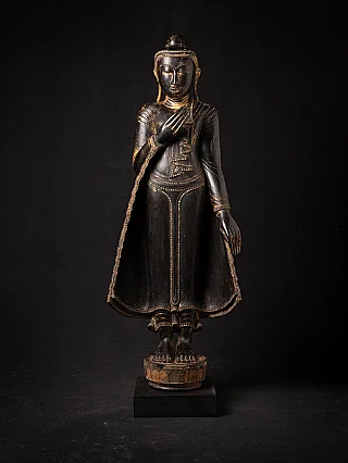 Special antique wooden Burmese Buddha statue