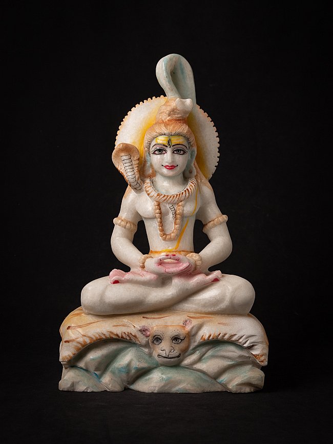 Old marble stone Shiva statue