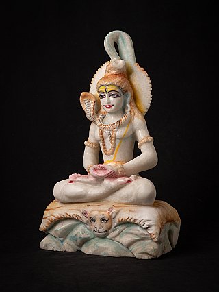 Old marble stone Shiva statue