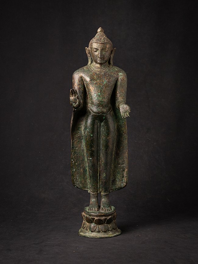 Zeer zeldzame originele bronzen Pagan Boeddha