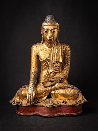 Antike burmesische Buddhafigur aus Bronze