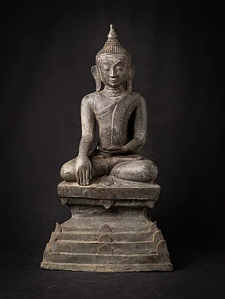 Oude bronzen Birmese Boeddha